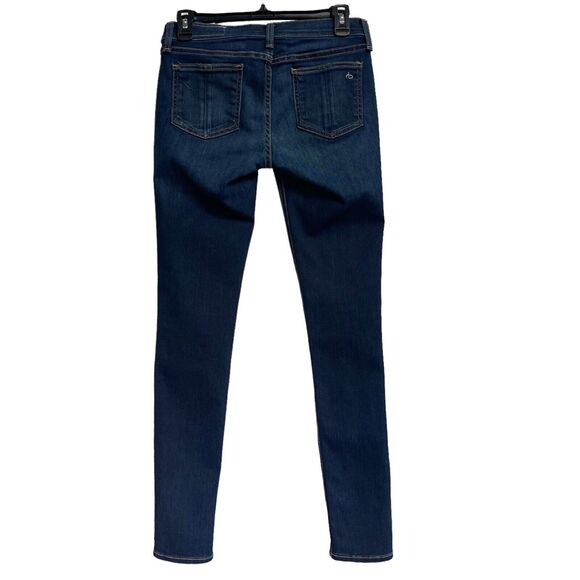 Rag & Bone SZ 27 Skinny Jean Bedford Low-Rise Pockets Zip-Fly Dark Wash Blue - Picture 3 of 12